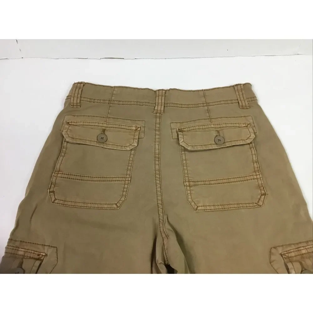 True Craft Junior Cargo Shorts Size 14 Khaki Tan Hiking Waist 26 Inseam 9‎